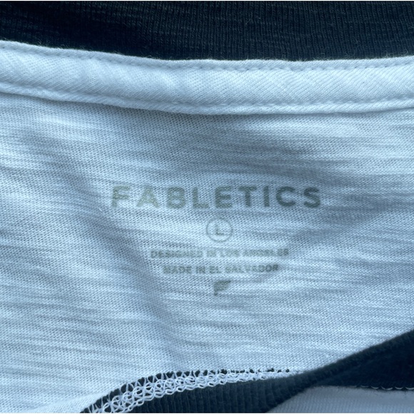 Fabletics Cropped Slub White Tee - Picture 5 of 8